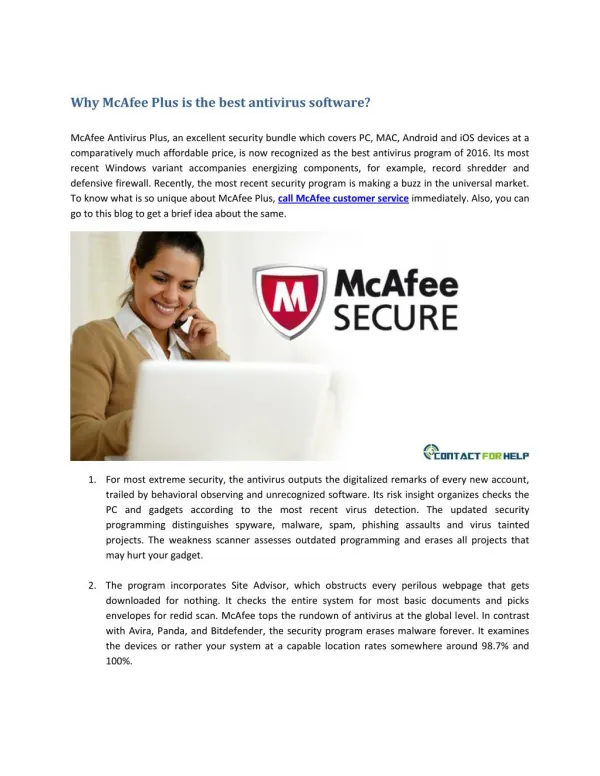 Why McAfee Plus is the best antivirus software?