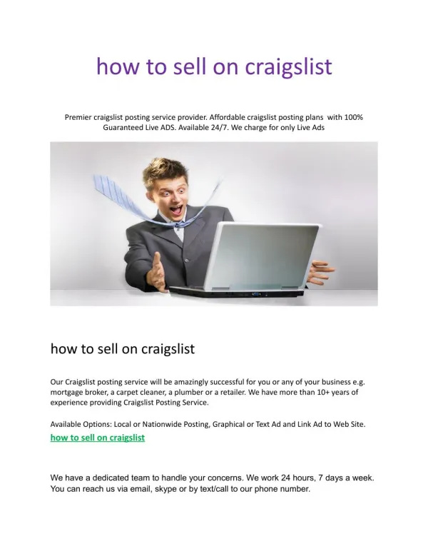 how to sell on craigslist