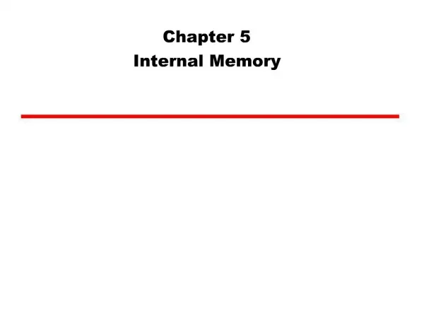 Chapter 5 Internal Memory