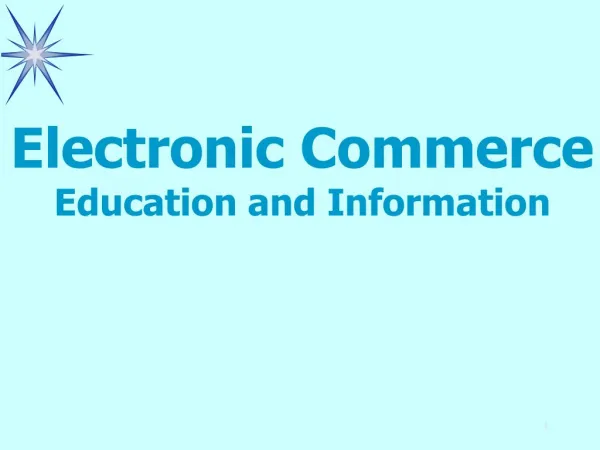 Electronic E-Commerce services