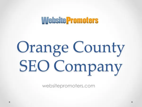 Orange County SEO Company - websitepromoters.com