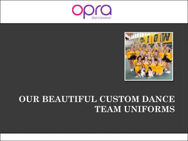 Search the best Customized Dance Uniforms