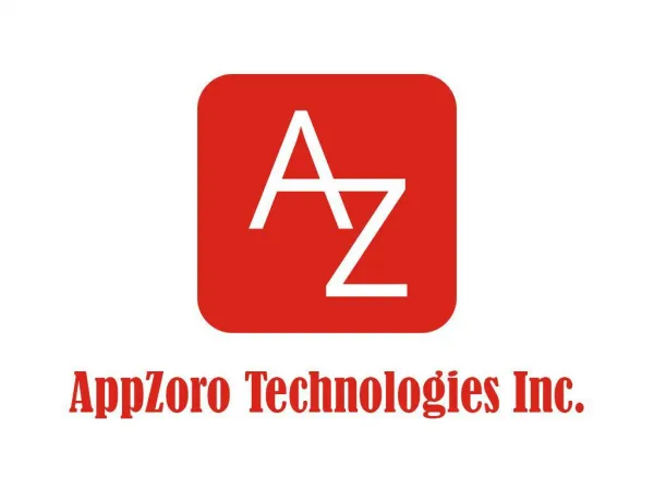 AppZoro Technologies PPT
