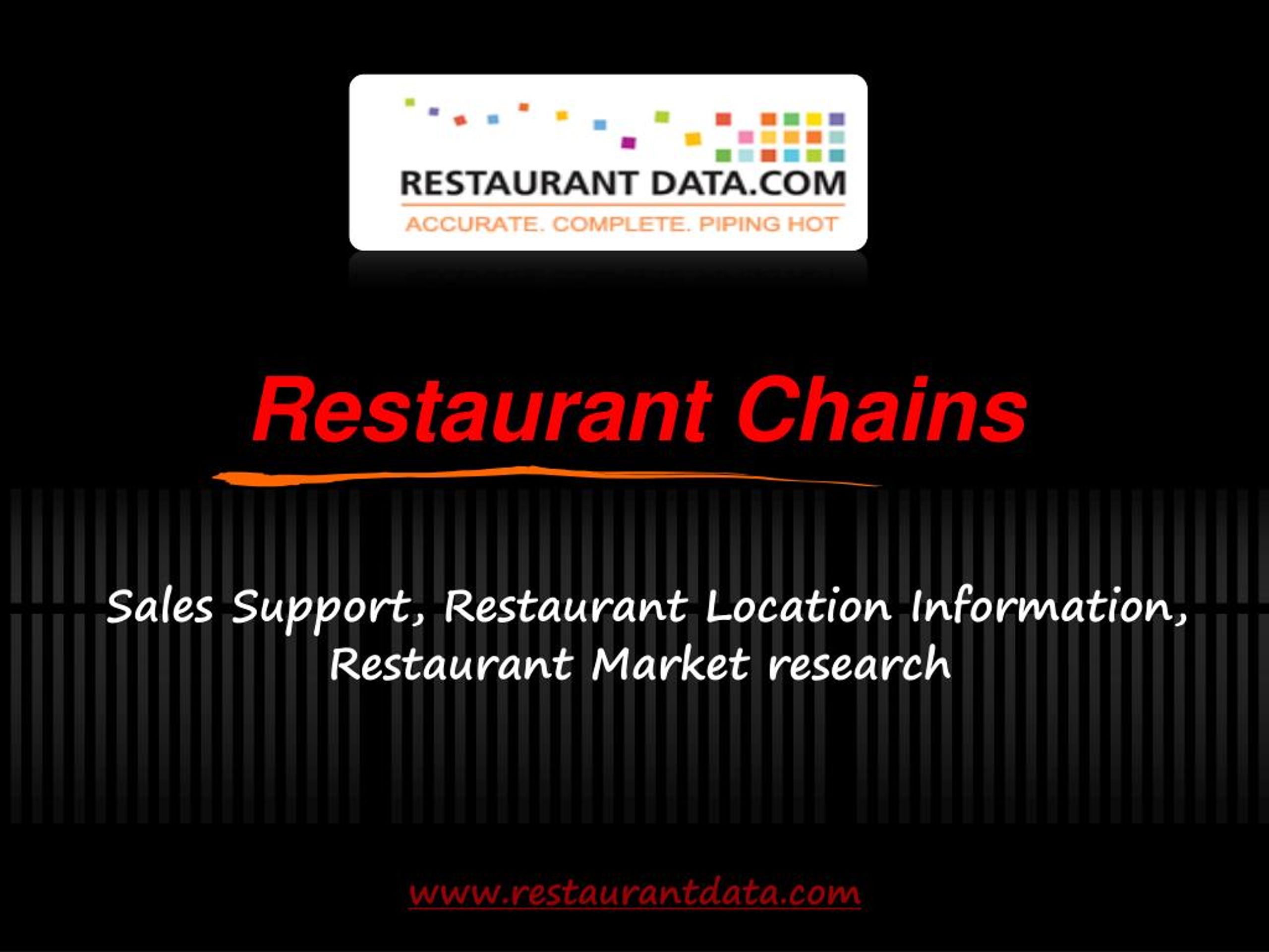 PPT - Restaurant Chains - Restaurant Data PowerPoint Presentation, free ...