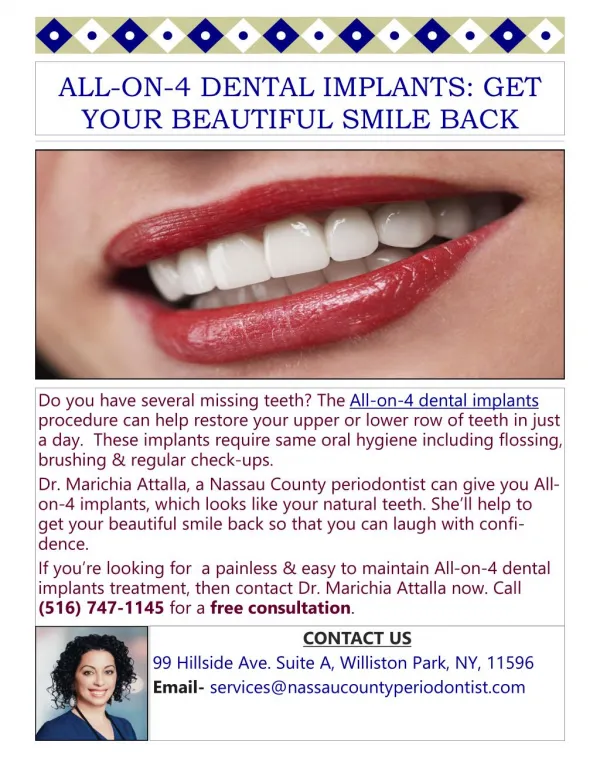 All-On-4 Dental Implants: Get Your Beautiful Smile Back
