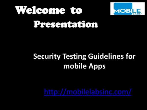 Security Testing Guidelines for mobile Apps