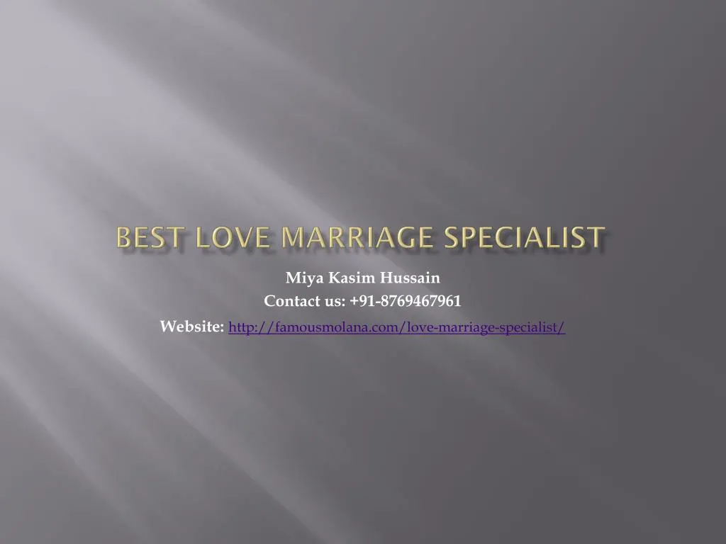 best love marriage specialist