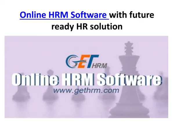 Online HRM Software with future ready HR solution