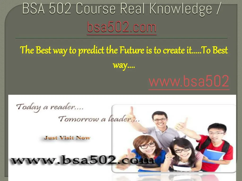 bsa 502 course real knowledge bsa502 com