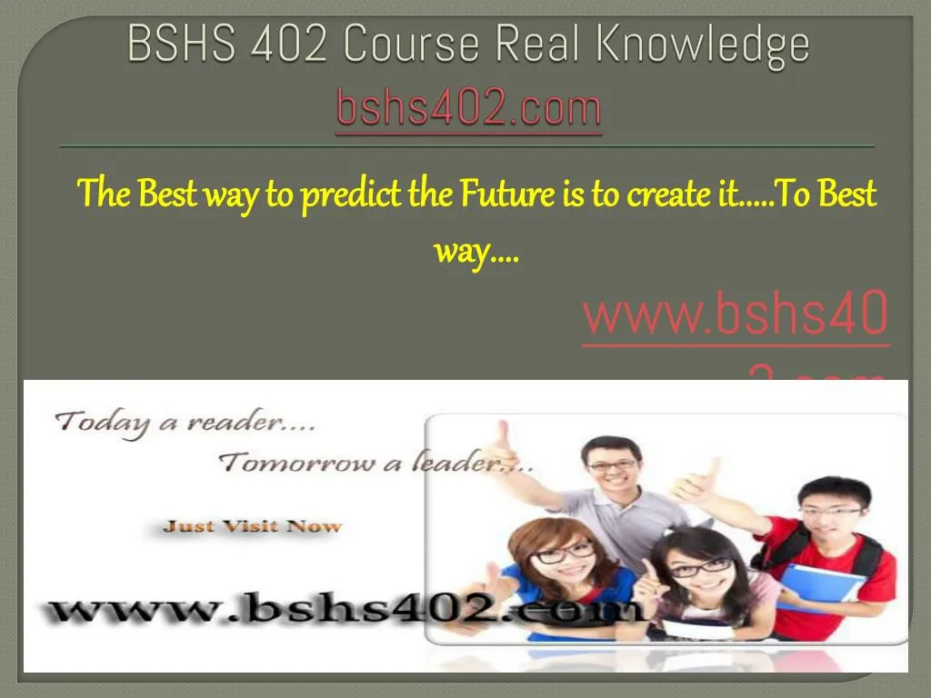 bshs 402 course real knowledge bshs402 com