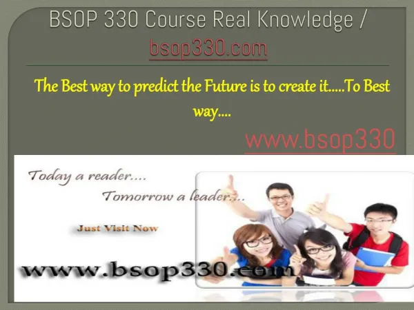 BSOP 330 Course Real Knowledge / bsop 330 dotcom