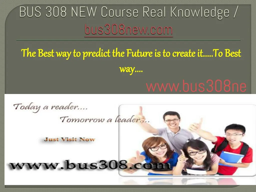 bus 308 new course real knowledge bus308new com