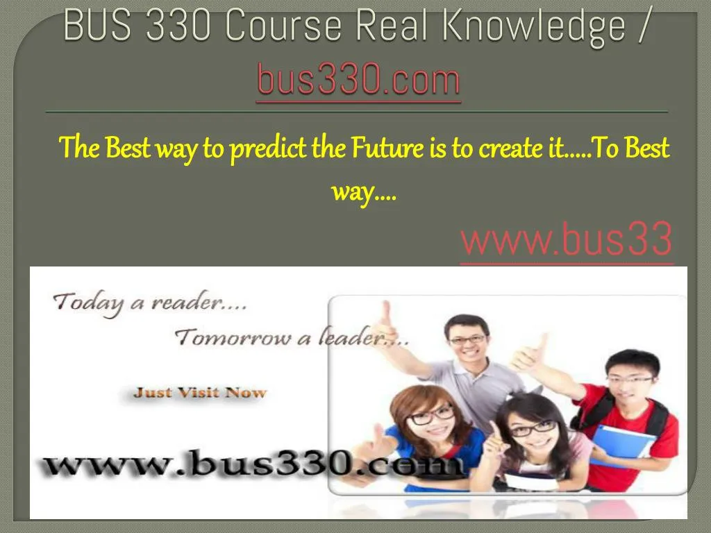 bus 330 course real knowledge bus330 com