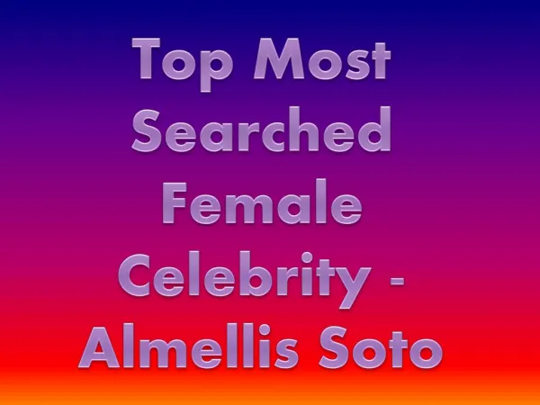 Top Most Searched Female Celebrity