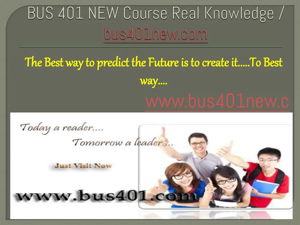 bus 401 new course real knowledge bus401new com