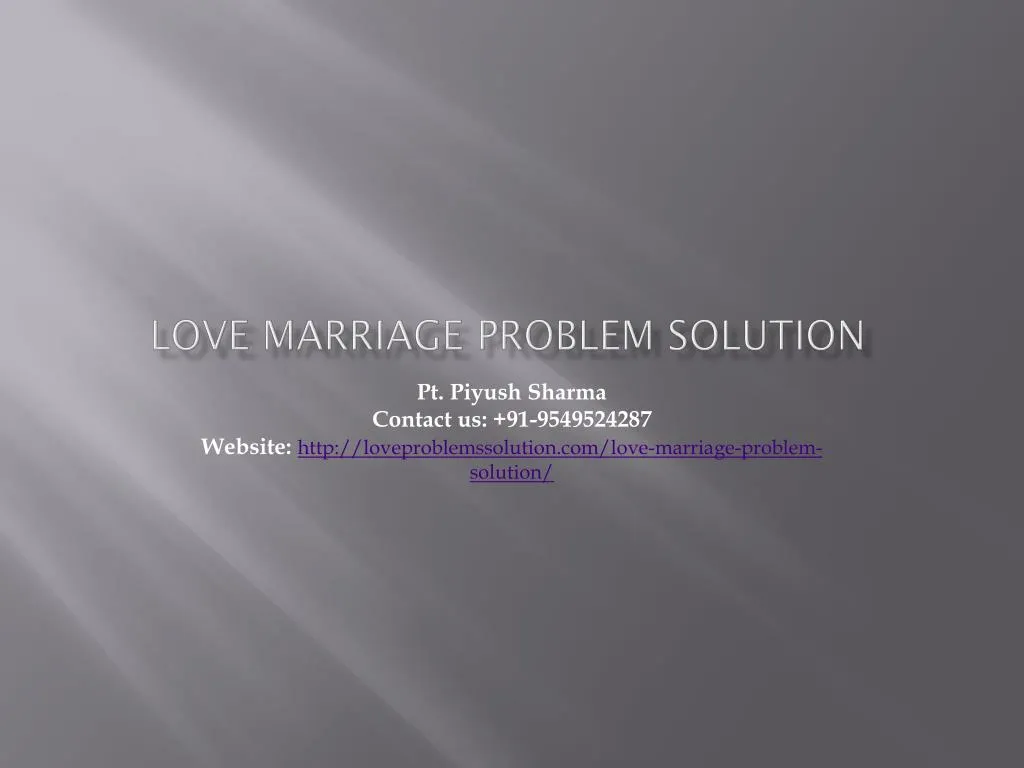 love marriage problem solution