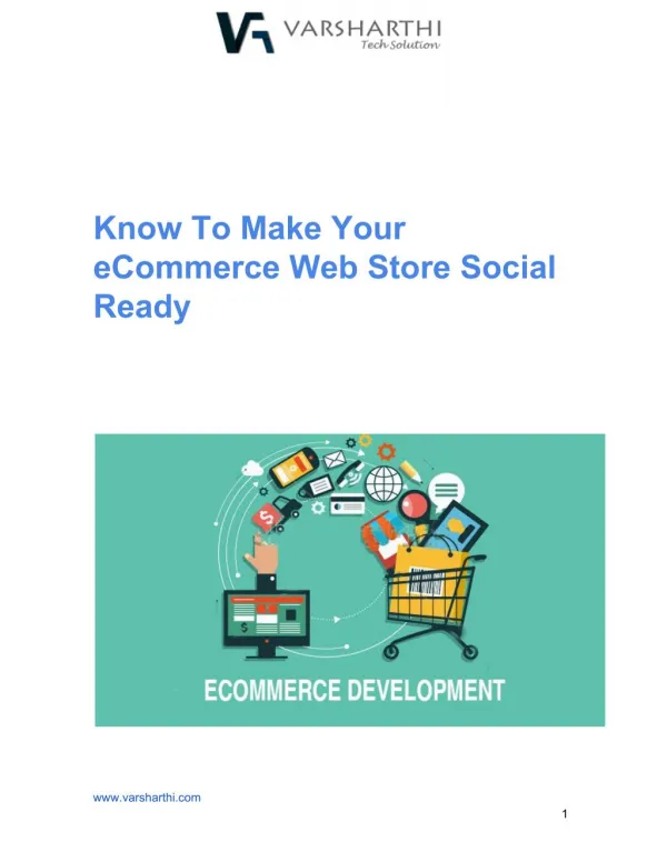 Know To Make Your eCommerce Web Store Social Ready