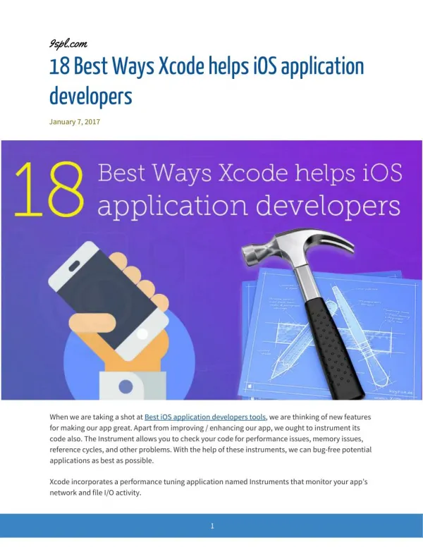 18 Best Ways Xcode helps iOS application developers : 9Series