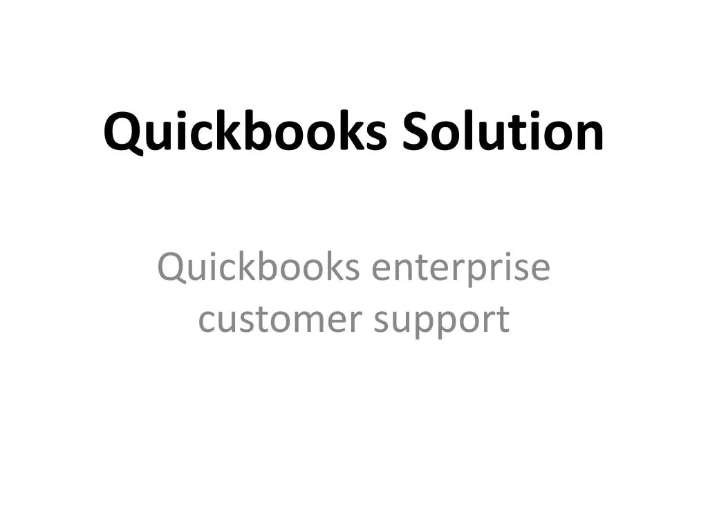 quickbooks solution