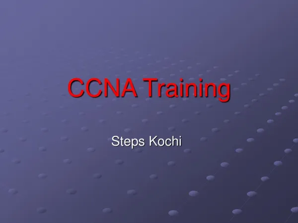 CCNA Training | Steps Kochi