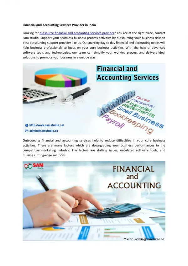 Financial and Accounting Services Provider in India
