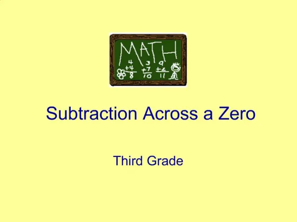 Subtraction Across a Zero