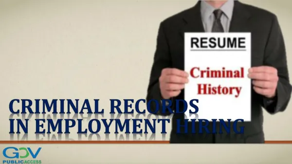 Criminal Records in Employment Hiring