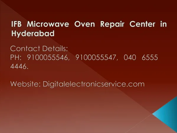 IFB Microwave Oven Repair Center in Hyderabad