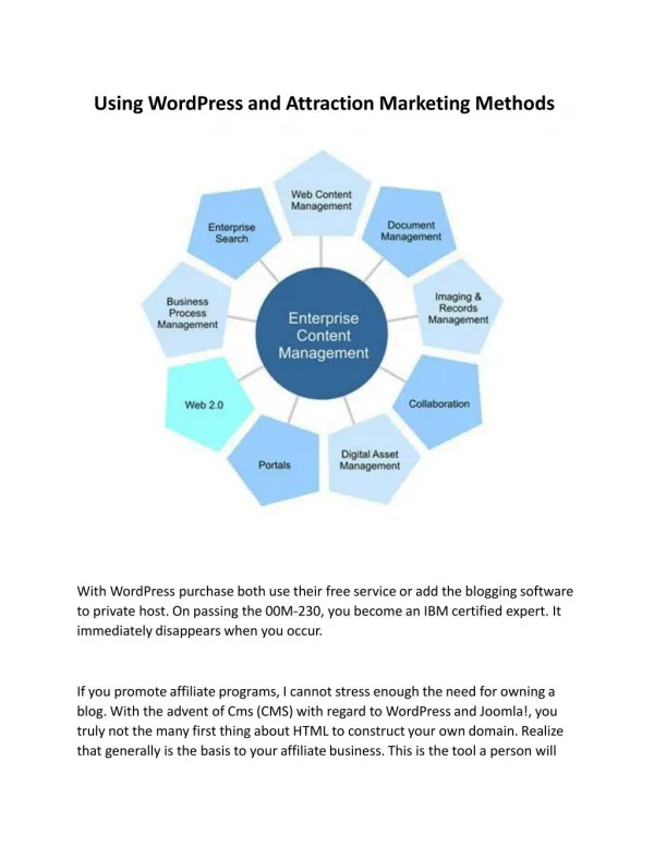 Using WordPress And Attraction Marketing Methods