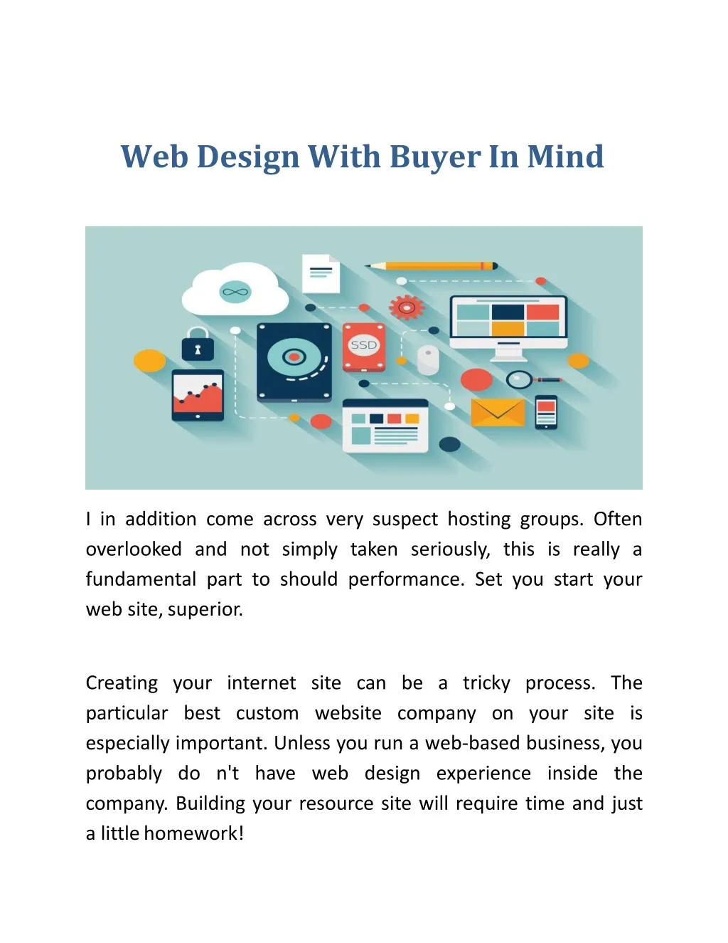 web design with buyer in mind