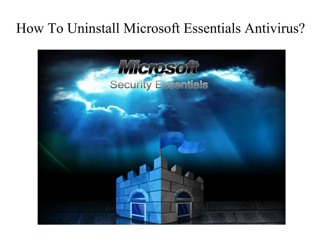 how to uninstall microsoft essentials antivirus