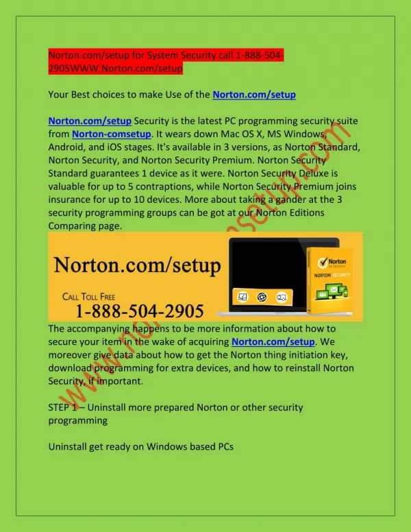 Norton.com/setup install full setup antivirus|www.Norton.com/setup|1-888-504-2905