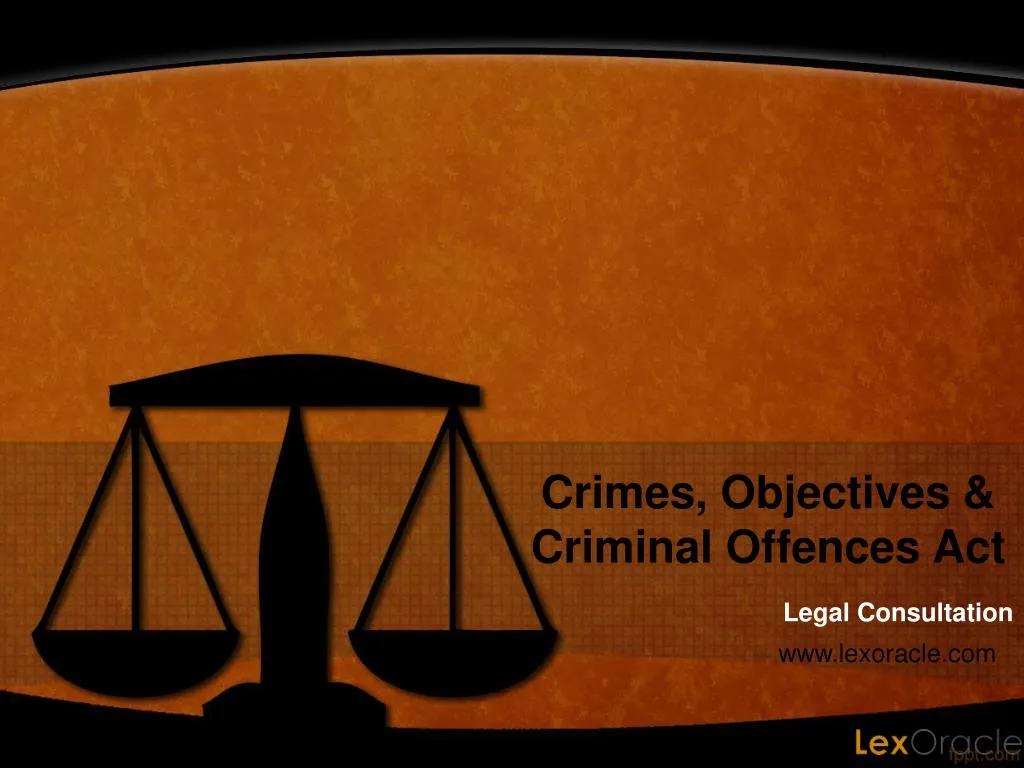 crimes objectives criminal offences act