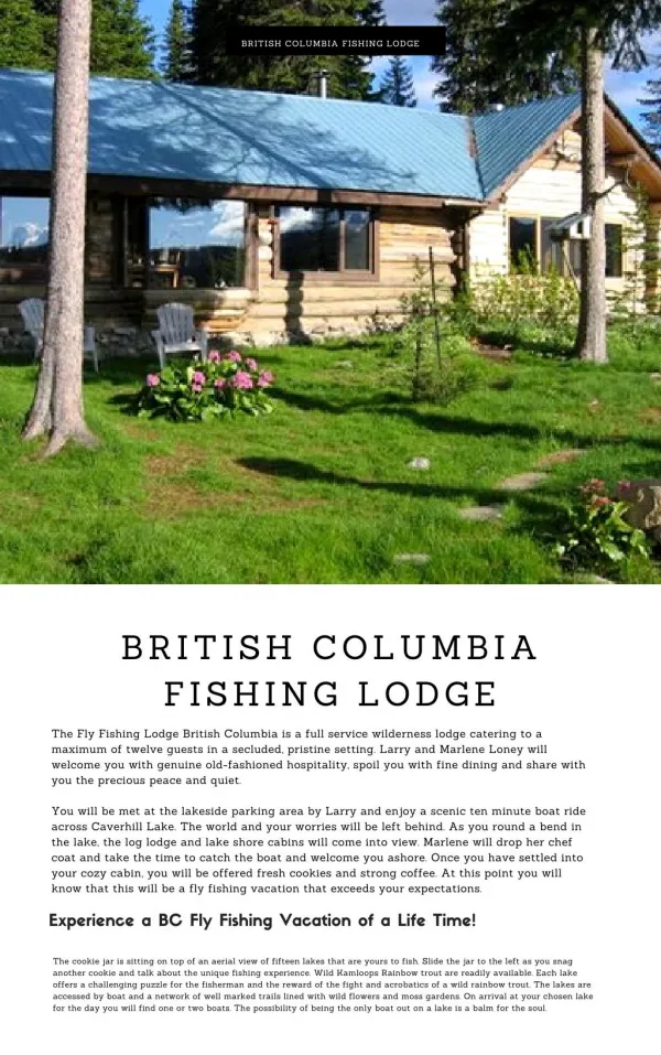 BC Interior Fishing Lodge