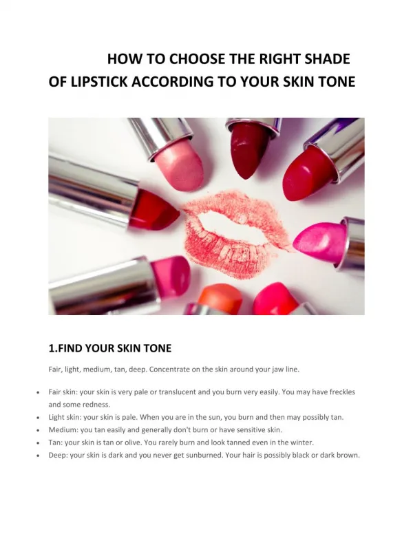 Choose lipstick shade online at best price