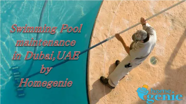 Swimming Pool Maintenance, Service and Repair in Dubai, UAE