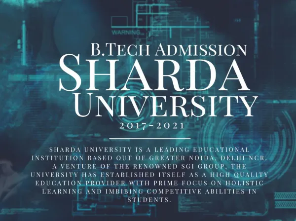 Sharda Admission 2017