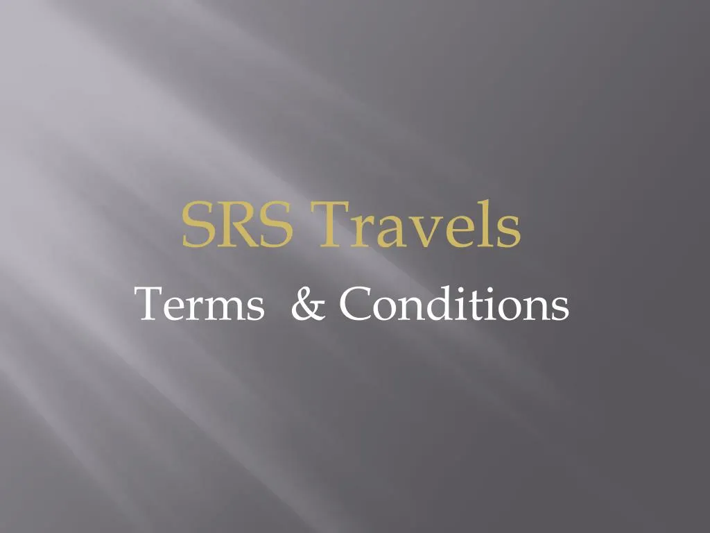 srs travels terms conditions