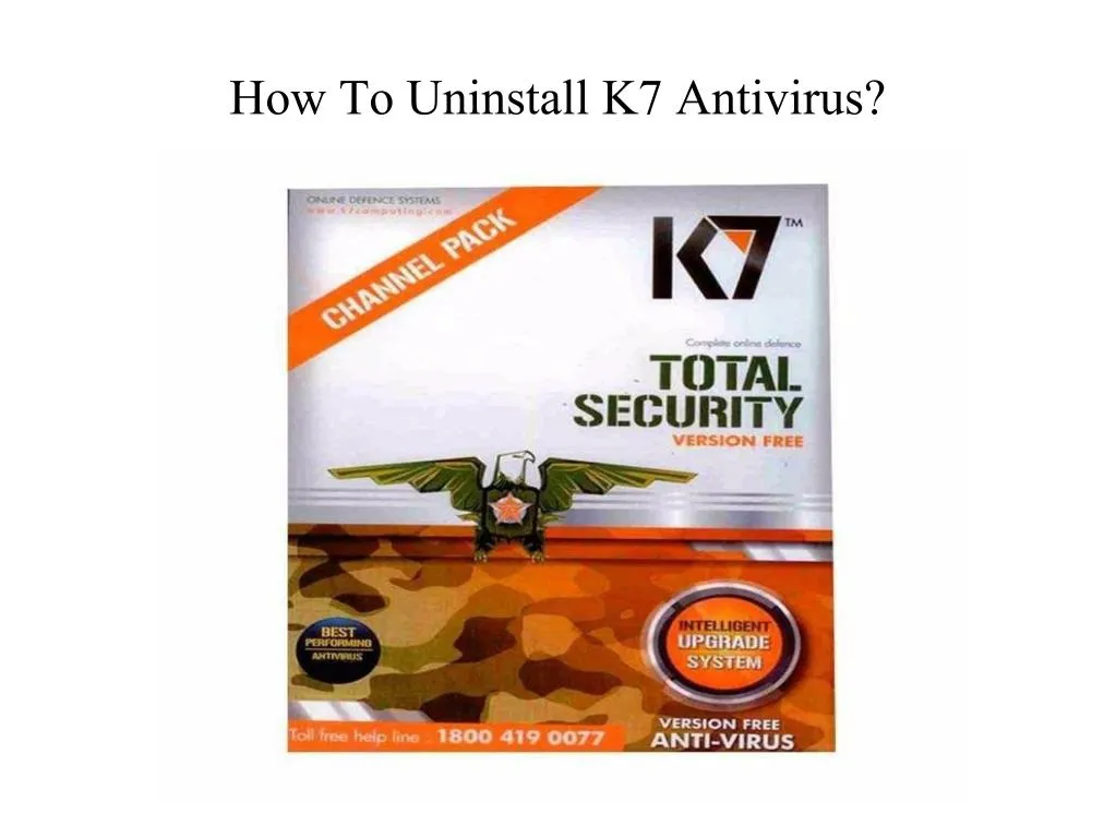how to uninstall k7 antivirus
