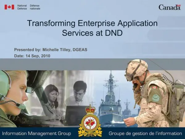 Transforming Enterprise Application Services at DND