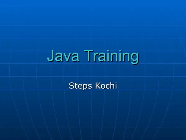 Java training | PDF