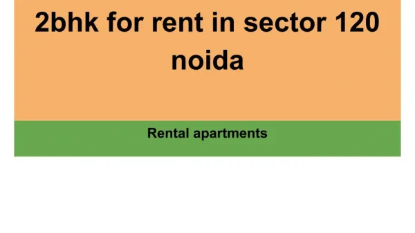 2bhk for rent in sector 120 noida