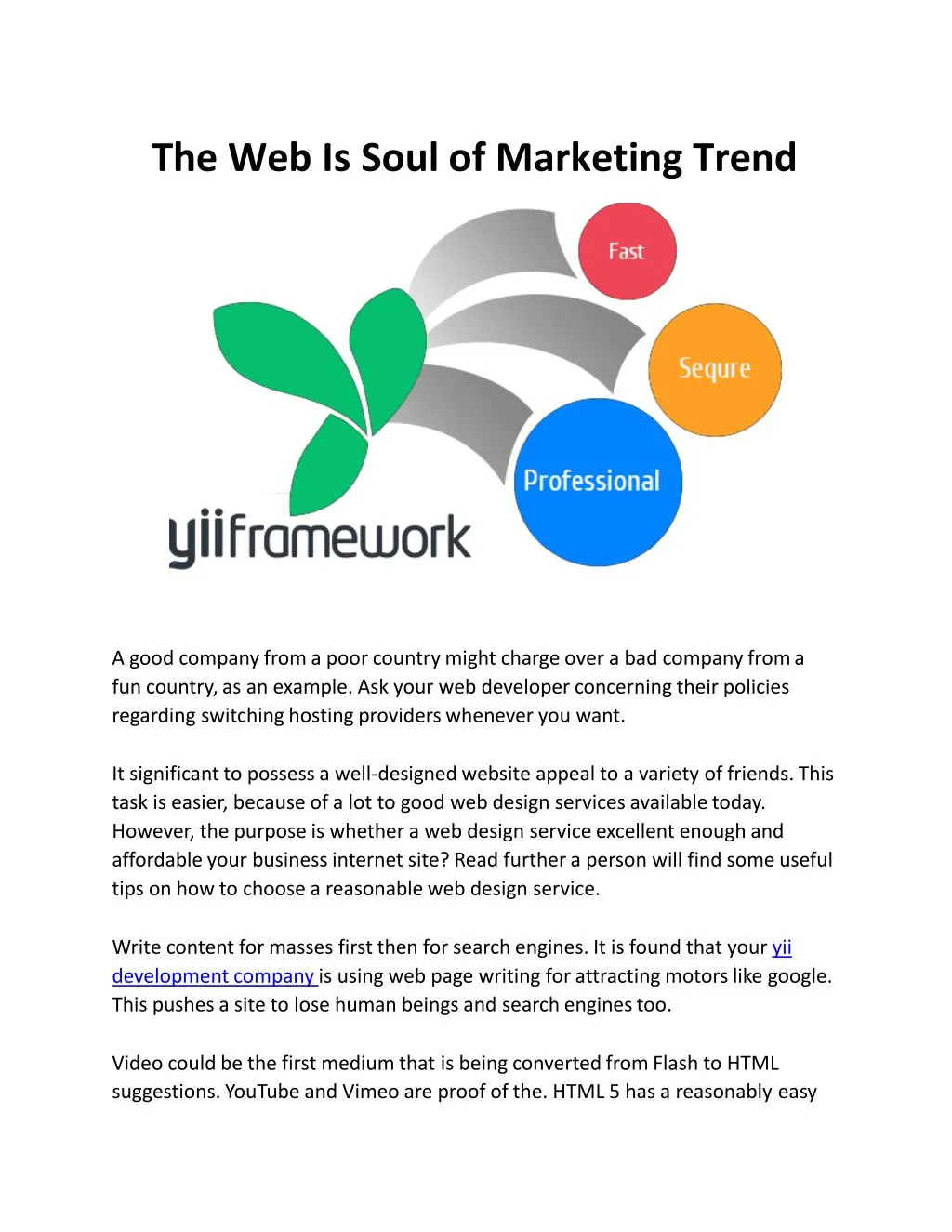 the web is soul of marketing trend