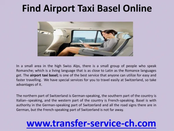 Find airport taxi basel online