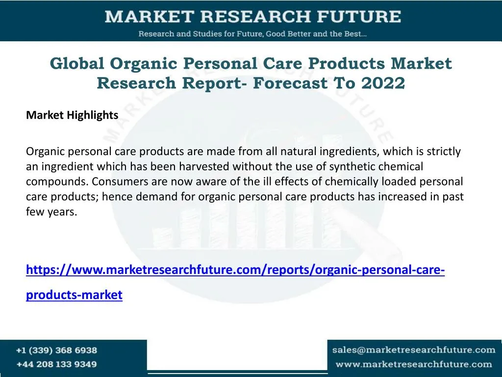 global organic personal care products market research report forecast to 2022