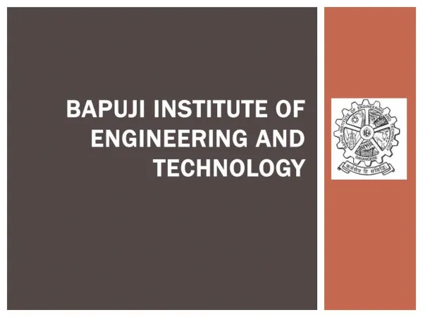 Bapuji Institute of Engineering and Technology (BIET)