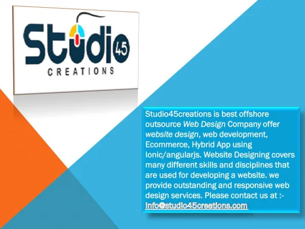 Graphic Design Service in Canada - Studio45creations