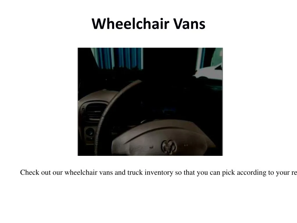 wheelchair vans
