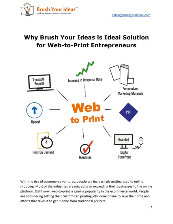 Why Brush Your Ideas is Ideal Solution for Web-to-Print Entrepreneurs