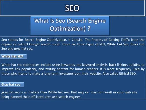 What is the best Seo Process?